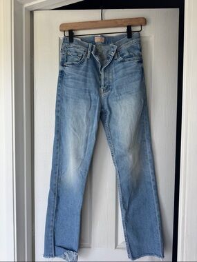 Light Blue Women’s Straight-Leg Jeans Mother